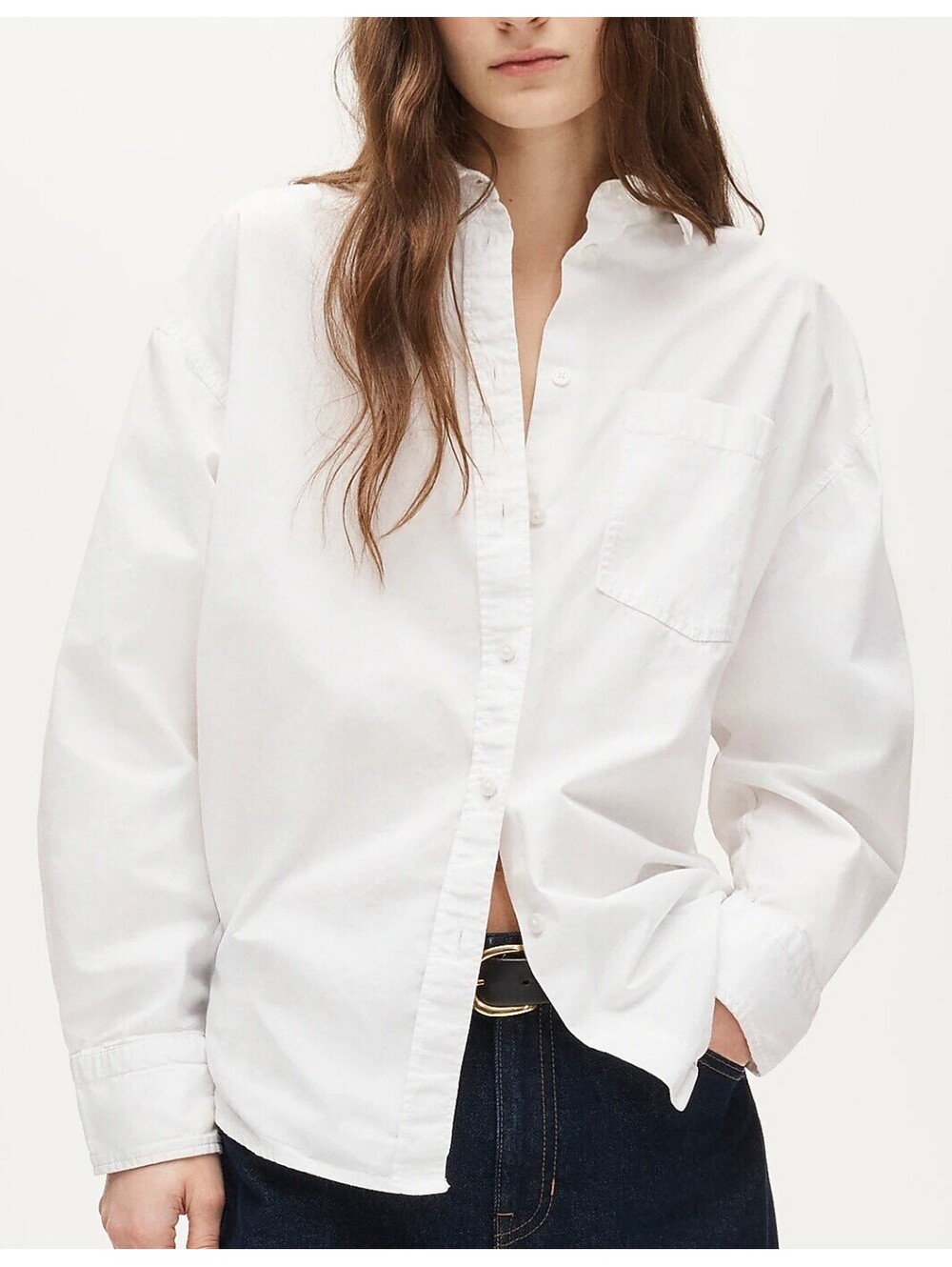 J.Crew Etienne Oversized Button-Up Shirt L in Lightweight Oxford Cotton NWT $128